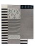  grey and black wool and viscose flat weaves Rug