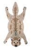  beige and brown wool and viscose hand tufted Rug