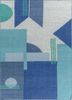  blue wool flat weaves Rug
