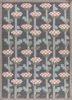 orenda grey and black wool flat weaves Rug - HeadShot