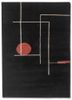 sthir grey and black wool hand knotted Rug - HeadShot