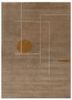  beige and brown wool hand knotted Rug