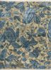 pansy green wool and bamboo silk hand knotted Rug - HeadShot