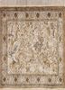 gulmarg ivory silk hand knotted Rug - HeadShot