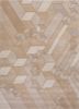  ivory wool and viscose hand tufted Rug