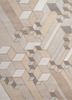  ivory wool and viscose hand tufted Rug