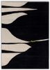 zig zag grey and black wool and viscose hand tufted Rug - HeadShot