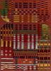 come around red and orange wool and viscose hand tufted Rug - HeadShot