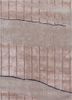 white noise red and orange wool and viscose hand tufted Rug - HeadShot
