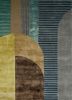 come around blue wool and viscose hand tufted Rug - HeadShot