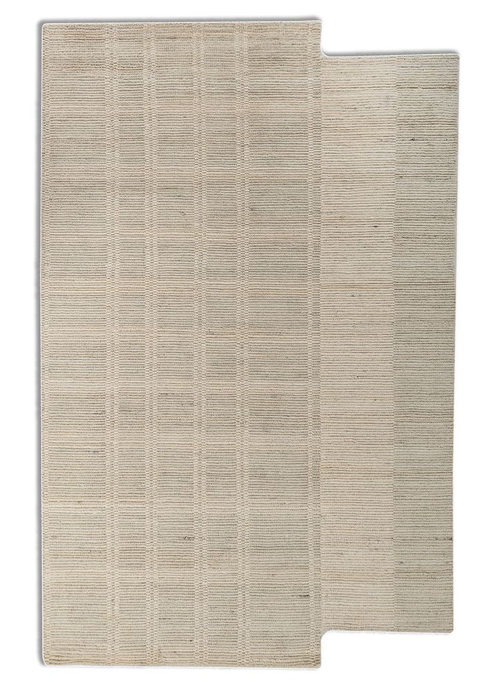 saga green wool hand loom Rug - HeadShot