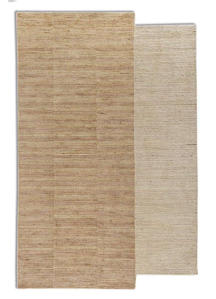 saga gold wool hand loom Rug - HeadShot