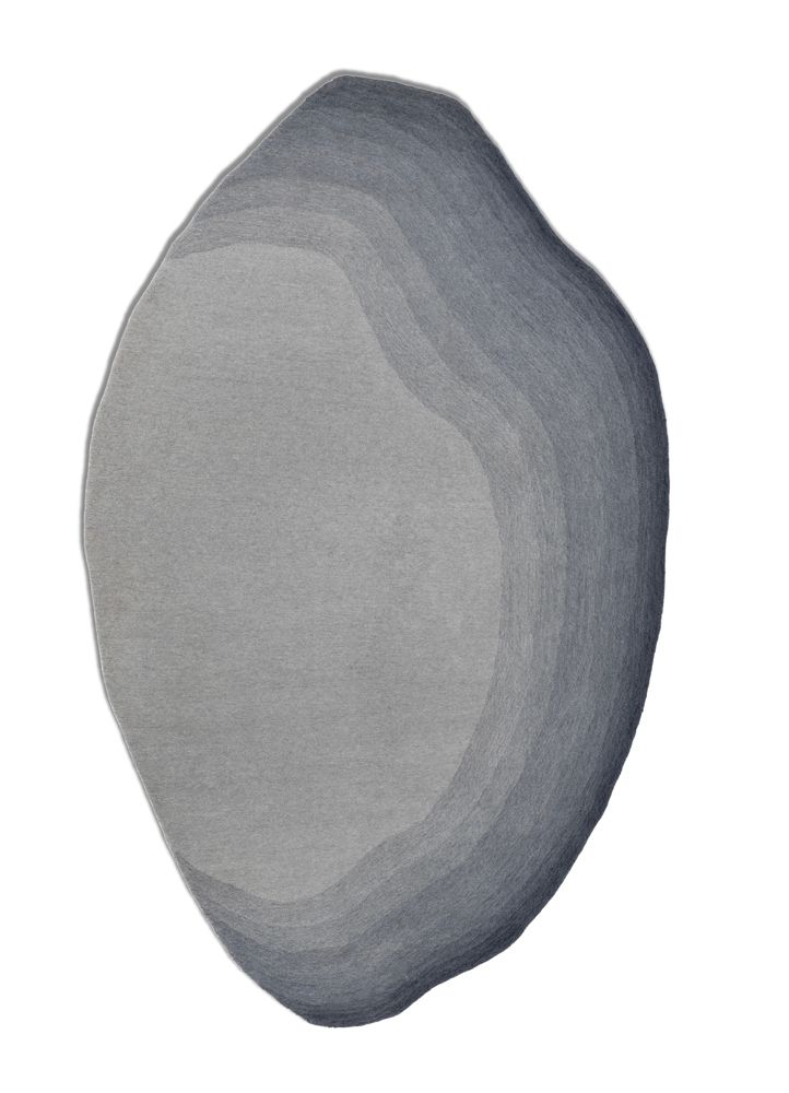 chroma blue wool hand tufted Rug - HeadShot