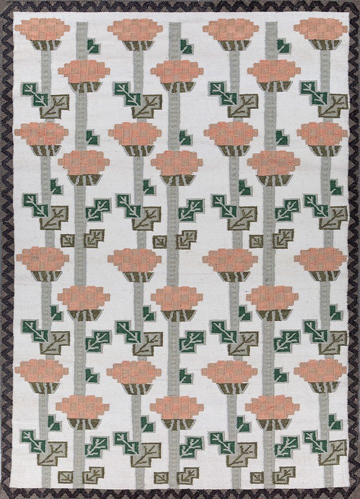 orenda ivory wool flat weaves Rug - HeadShot