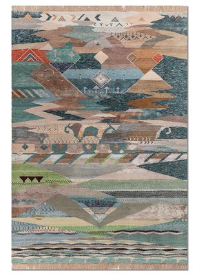 freedom manchaha ivory wool and bamboo silk hand knotted Rug