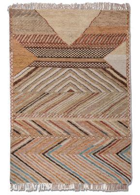 manchaha ivory wool hand knotted Rug