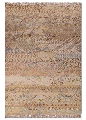 manchaha gold wool hand knotted Rug