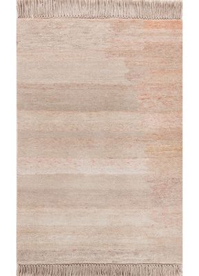 kavi x manchaha red and orange wool hand knotted Rug
