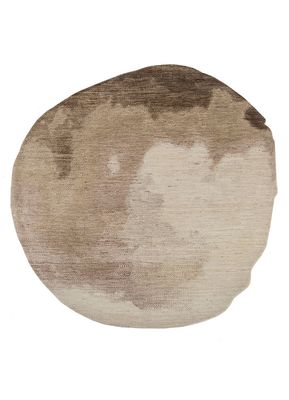  ivory wool hand knotted Rug