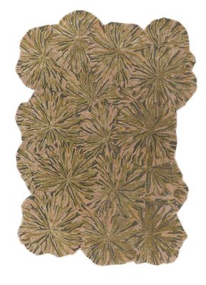  green wool and viscose hand tufted Rug