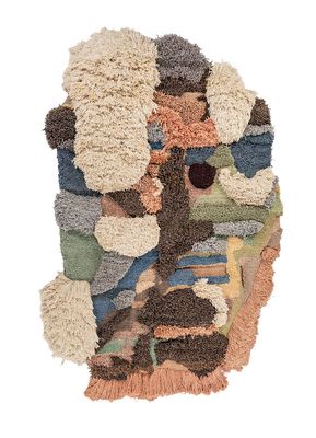 gold wool and bamboo silk hand knotted Rug