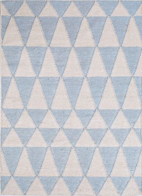  blue viscose flat weaves Rug