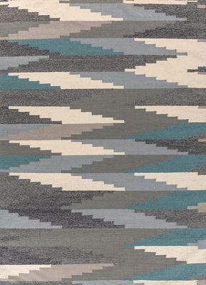  blue wool flat weaves Rug