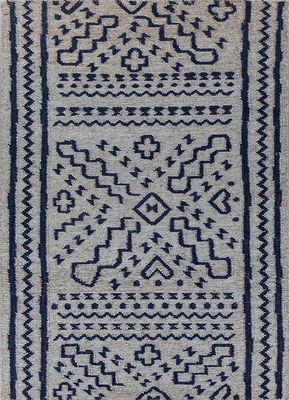  grey and black wool and viscose flat weaves Rug