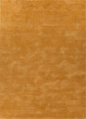  gold wool and bamboo silk hand knotted Rug