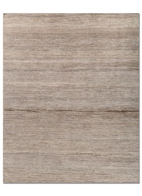  beige and brown afghan wool and jute hand knotted Rug