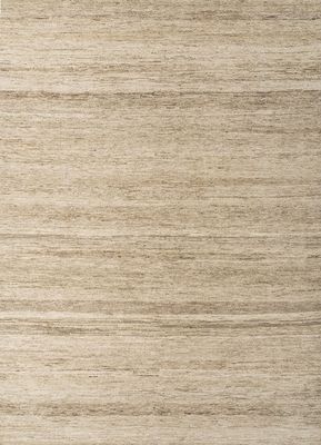  beige and brown afghan wool and jute hand knotted Rug