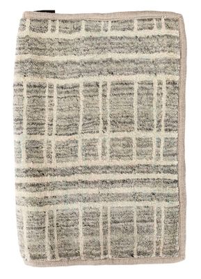  ivory wool and bamboo silk hand knotted Rug