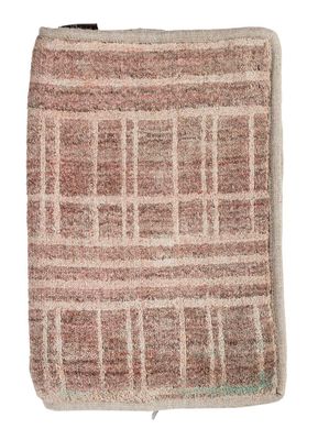 red and orange wool and bamboo silk hand knotted Rug