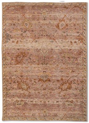  red and orange afghan wool hand knotted Rug