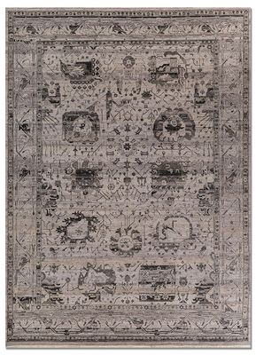  grey and black afghan wool hand knotted Rug