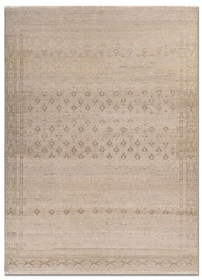  ivory wool hand knotted Rug