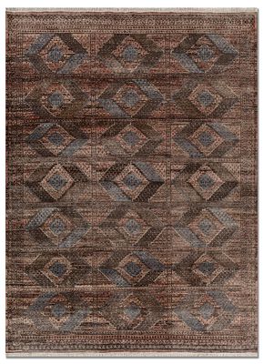  red and orange afghan wool hand knotted Rug