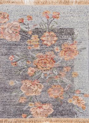  grey and black afghan wool hand knotted Rug