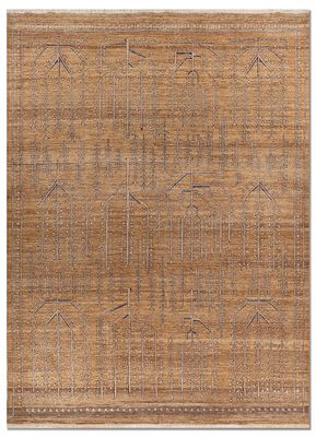 red and orange afghan wool hand knotted Rug