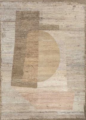  ivory afghan wool hand knotted Rug