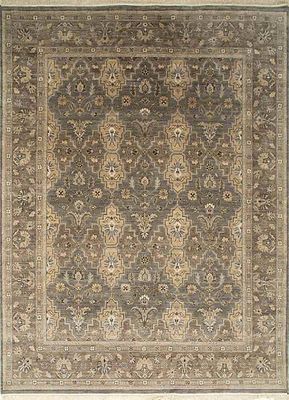  grey and black wool hand knotted Rug