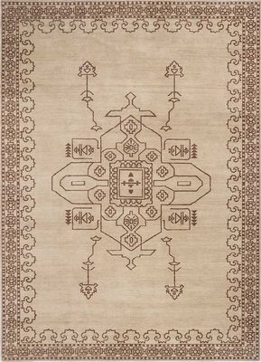 maryul blue wool hand knotted Rug