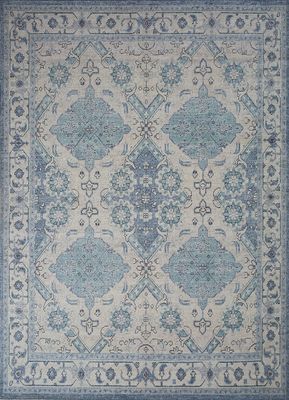  grey and black wool hand knotted Rug