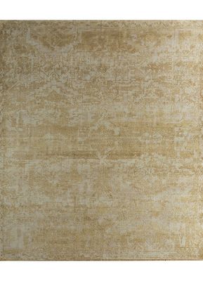  gold wool hand knotted Rug