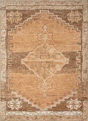  red and orange wool hand knotted Rug
