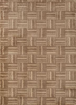  beige and brown acrylic hand loom Rug