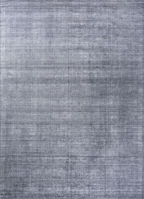  blue wool and viscose hand loom Rug