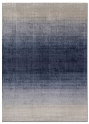  grey and black bamboo silk hand loom Rug