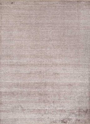  beige and brown wool and bamboo silk hand loom Rug