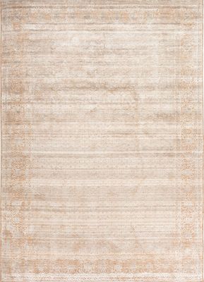  red and orange wool and bamboo silk hand loom Rug